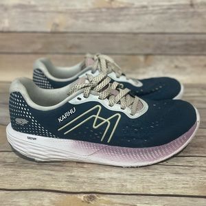 Karhu Ikoni 2.0 Ortix Womens sz 9 Blue Mirage/Dawn Pink Running Shoes Sneakers